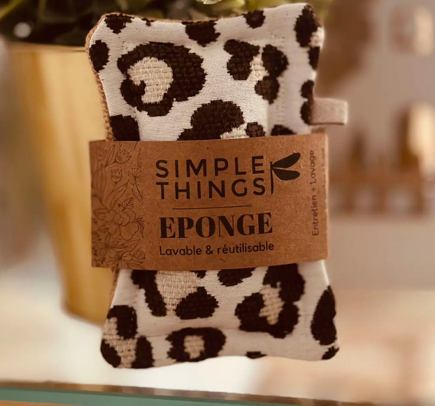 Éponge lavable - Léopard