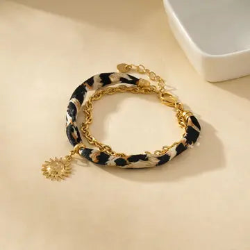 Bracelet doré léopard