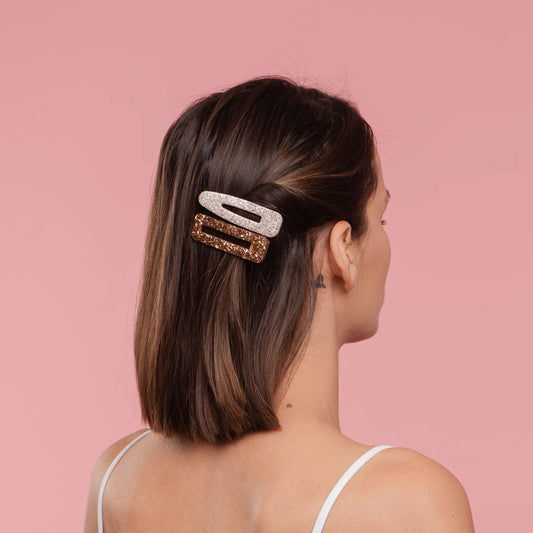 Barrettes - Nacré Champagne