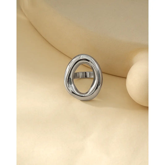 Bague anneau irrégulier Argentée